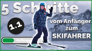 In 5 Schritten Skifahren lernen  vom Einsteiger zu den ersten Kurven [upl. by Clarisse]