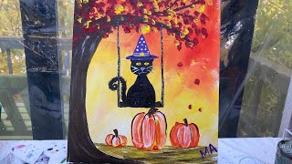 Halloween Black Cat Tutorial [upl. by Patti]