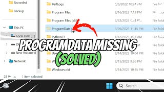 ProgramData Folder Missing Not Found in Windows SOLVED [upl. by Leonid]