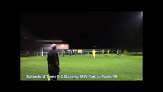 Bottesford Town v Staveley Miners Welfare 192021 Goals [upl. by Erialc]