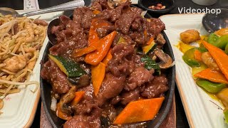 Maas Restaurant in San Jose Xinjiang Lamb Kabab Chowmein Sizzling Beef Hot amp Sour Soup [upl. by Yroggerg803]