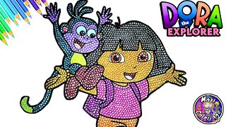 DORA THE EXPLORER COLORING BOOK PAGES  COMMENT COLORIER ET DESSINER DORA LEXPLORATRICE TUTO [upl. by Fogarty]