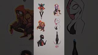 Spider Man Verse 3 Miles Morales and Gwen matching puzzle spiderman art viral [upl. by Nedrob288]