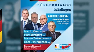 AfDBürgerdialog live aus der Eberthalle in Balingen [upl. by Nim215]