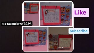 How to make a calendar at home  DIY Calendar of 2024 Paper Easy Craft diy like subscribe [upl. by Wappes65]