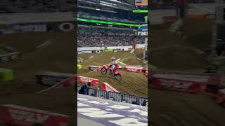 Jett Lawrence Indy Supercross 2024 supercrosslive motorcycle supercross dirtbike racing [upl. by Yruoc]