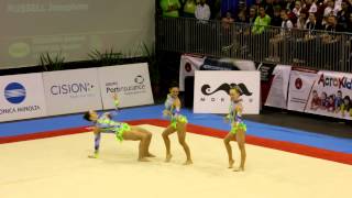 Gymnastics FIG Acro World Cup Maia 2014 WG Combined GBR [upl. by Cinnamon218]