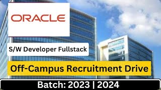 Oracle Software Developer Opening  Fullstack  Freshers Apply Now [upl. by Amla]