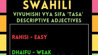 Vivumishi vya sifa tasa na ambishi Jibu swali lililoko kwenye video  learn everyday [upl. by Joya]