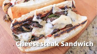 Cheesesteak Sandwich Recipe  Grilled Cheese Steak on PK Grill [upl. by Cilka933]