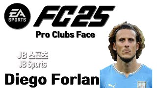 EA FC25 PRO CLUB FACE TUTORIAL 디에고 포를란 Diego Forlan [upl. by Einre183]