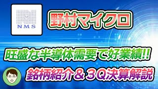 6254【野村マイクロ】超純水装置メーカー！旺盛な半導体設備投資が業績の追い風に！！通期決算解説！！ [upl. by Nirat]