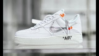 OffWhite AF100 Virgil Abloh x Nike Air Force 1 Low White Silver [upl. by Dragoon260]