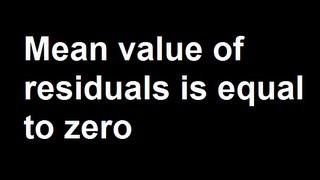 Mean value of residuals is equal to zero [upl. by Ellak]