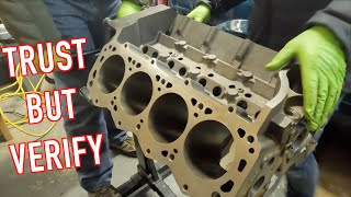 Test Fitting Stock 351c Stroker Parts Into A 92quot Deck ManOWar Block [upl. by Aihtnamas471]