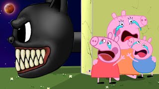 Peppa Pig meeting with Cartoon Cat But   Peppa Pig Funny Animation [upl. by Stanhope202]