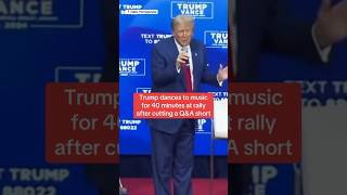 Trump dances to music for 40 minutes at town hall after cutting QampA short shorts [upl. by Iraam]