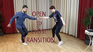 Lindy Hop Transition from open to closed and how to make a nice swivel [upl. by Neille344]