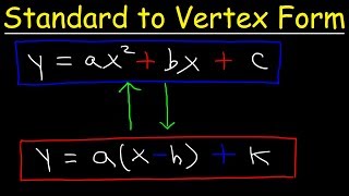 Standard Form to Vertex Form  Quadratic Equations [upl. by Beckett]