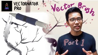 Vectornator Pro Brush tool and native Ai file export using iPad pro 129 inch [upl. by Carmine]