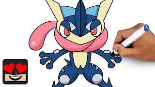 How To Draw Greninja  Pokemon [upl. by Llerrac]