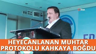 Heyecanlanan Muhtar Protokolü Kahkahaya Boğdu [upl. by Carlock]