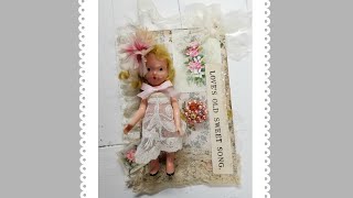 Vintage assemblage with flea market finds Sweet doll tutorial [upl. by Ambrosine]