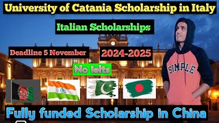 How to get Fully Funded scholarship in Italy university of Catania Scholarship 20242025 [upl. by Ian]