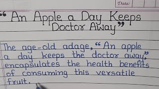 An Apple 🍎  Essay On An Apple a day keeps the doctor away  PLS Education  Letter Application [upl. by Gravante825]