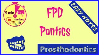 Pontic  classification  Parts of FPD  easy notes  Prosthodontics [upl. by Jahn]