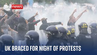 UK riots Britain braced for more than 30 protests across towns and cities [upl. by Nodnarbal]