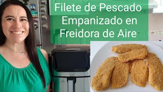 Pescado Empanizado en Freidora de Aire  Pescado Apanado Airfryer [upl. by Ettenrahs]