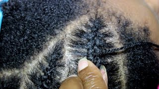 Tutorial  Needle and yarn cornrows aka Wool Stitch Braids [upl. by Honniball775]