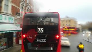 Full Route Visual  Bus Route 45  Clapham Park  Elephant amp Castle [upl. by Aihseya]