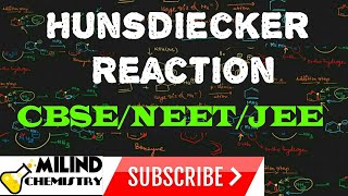 Hunsdiecker Reaction  Carboxylic Acid  CBSENEETJEE  Milind Sir [upl. by Ed]