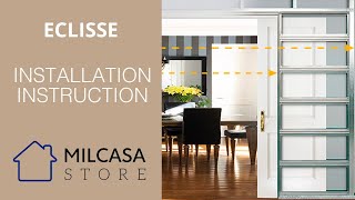 Milcasa Store  Eclisse Steel Single Pocket Door Frame System  Installation Instruction [upl. by Meryl]