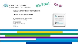 Chapter 10 CFA Institute Investment Foundations [upl. by Mossolb]