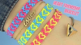 DIY Heart Friendship Bracelets [upl. by Ennyroc]