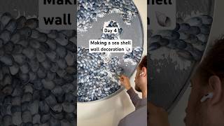 Day 4 of making a large sea shell wall decoration blueplanet artprocess process craft day4 [upl. by Atipul247]