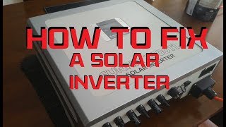 How to fix a Solar Inverter displaying an error Sunna Sunny Roo etc [upl. by Aivilys]