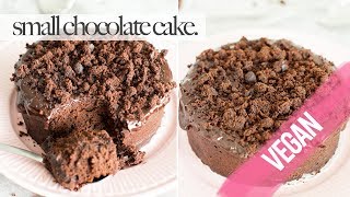 SMALL CHOCOLATE CAKE WITH GANACHE ♦ VEGAN FOR TWO  RECIPE [upl. by Norahs329]