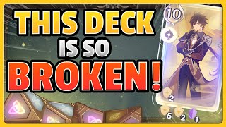 BROKEN Shield bot Zhongli DECK  TCG  Genshin Impact [upl. by Ekyt821]