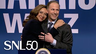 Harris and Trump Rallies Cold Open  SNL [upl. by Ynaittirb]