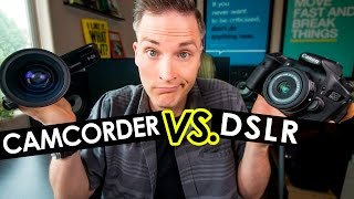 Camcorder VS DSLR for Video YouTube and Vlogging [upl. by Newo42]