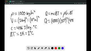 To get an idea of how much thermal energy is contained in the worlds oceans estimate the heat liber [upl. by Tychonn383]