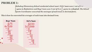 Math 6 Differentiating Terminating from Repeating NonTerminating Decimal Quotients [upl. by Luz]