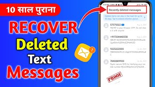 How to Recover deleted sms messages From Android  Deleted Sms recovery in Android [upl. by Glynis]