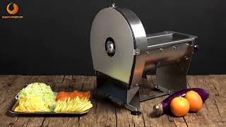 Commercial Vegetable Fruit Rotary Slicer Electric Food Slicing Machine for Potatoes Lemons Tomatoes [upl. by Manus]