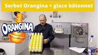 comment faire une glace à lOrangina sorbet et glace bâtonnet [upl. by Ahnavas]