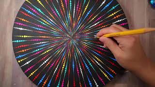 Step By Step FIREWORK DESIGN Dot Mandala Painting  Lydia May [upl. by Sair]